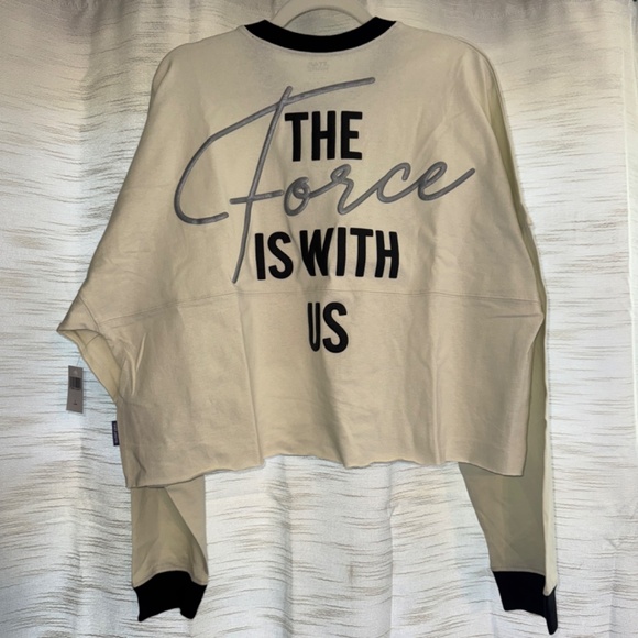 NWT Disney Star Wars 'The Force is With Us' Cropped Spirit Jersey Women's‎ Large - Picture 6 of 9